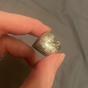 925 Sterling Heart pendant EUC